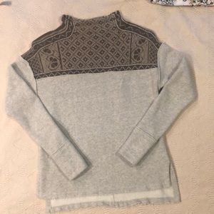 Free People Mock Turtleneck Heather Gray & Taupe